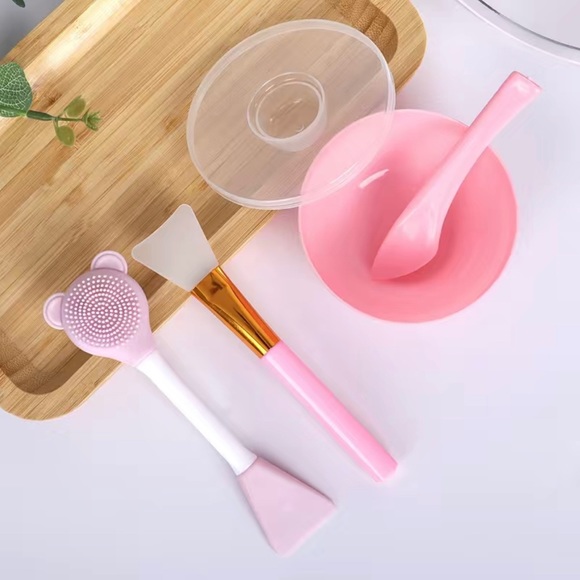 Elle Pink 4 Piece Face Mask Mixing Bowl Set - Picture 2 of 5